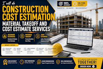 do construction cost estimation, material takeoff and cost estimate services