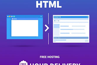 convert your figma to html css responsive website with github hosting