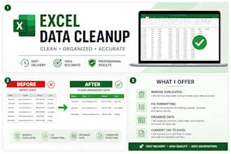 clean, format, and organize your excel or CSV data