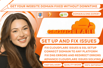 connect cloudflare domain, fix email, ssl, dns, cdn and resolve https errors