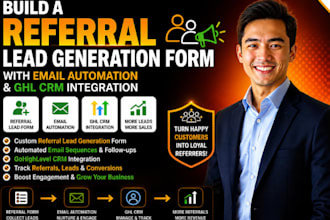 build a referral lead generation form with email automation ghl CRM integration