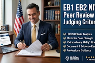 do peer review invite judging criteria for eb1 eb2 niw requirement and for uscis