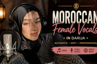 sing ethnic moroccan female vocals in darija for world music and songs