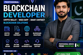 develop crypto wallet, web3 dapp, smart contract, and blockchain solution