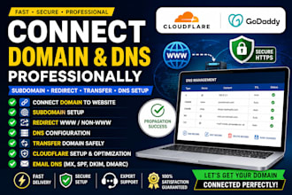 connect domain subdomain redirect transfer dns on cloudflare godaddy