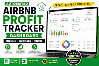 create an automated airbnb profit tracker dashboard in google sheets or excel