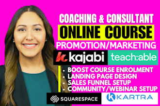 promote kajabi coaching online course teachable thinkific marketing sales expert