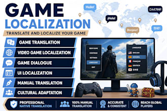 translate game app online video game localization spanish french translation
