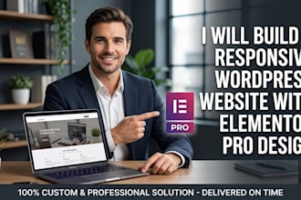 build a responsive wordpress website with elementor pro design