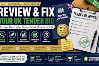 review and fix your UK tender bid fast