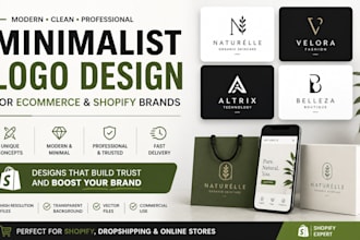 design a modern minimalist logo for ecommerce and shopify brands