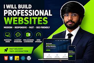 build responsive website with ai chatbot and excel solutions