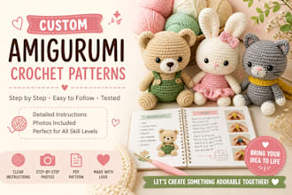 design easy amigurumi crochet patterns with detailed photo instructions