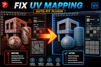 develop a sketchup ruby tool for efficient uv mapping and auto fit automation