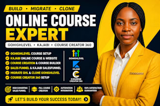 build migrate clone course gohighlevel creator 360 kajabi online course ghl