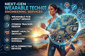 wearable pcb layout design, fitness tracker, smart health devices, embedded, iot