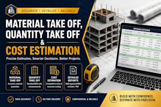 do material take off, quantity take off and cost estimation