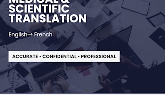 translate medical and scientific documents english to french