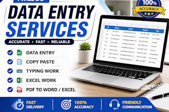 do data entry, copy paste and typing work for you