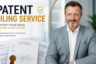 patent filing service, patent application provisional and non provisional filing
