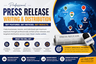 write and distribute press release in asia india, china, bangladesh