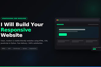 build a responsive website using HTML CSS and javascript