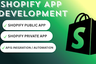 develop custom shopify app using shopify api webhook and integrations