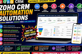 zoho CRM email automation workflow zoho zapier integration pipeline automation