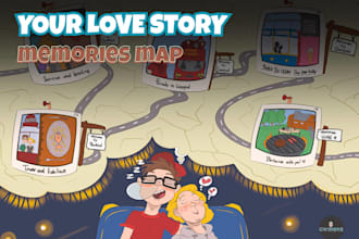 create personalized map illustration, special gift