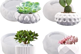 create custom 3d silicon mold for candles, concrete planters, or plaster décor