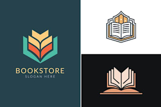 design a professional book, author, publisher or minimalist trendy business logo