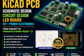 do kicad pcb, schematic design circuit design led board, iot power electronics