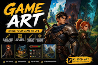 create 2d illustration, 2d game art, 2d illustration
