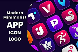 design a modern minimalist and timeless app icon logo