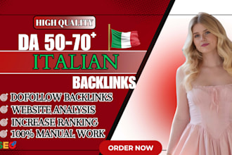 build SEO backlinks with high da italian domain links