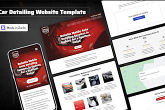 do car detailing website, car wash website, automotive, car dealership website