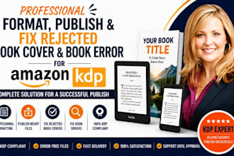 format, publish and fix rejected book cover and book error for amazon kdp