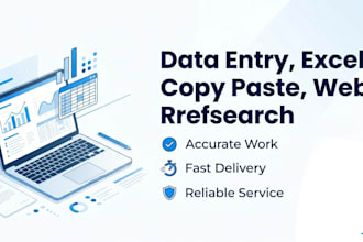 do data entry, copy paste, and excel work