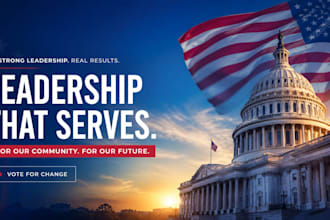 design a modern political campaign website, election website