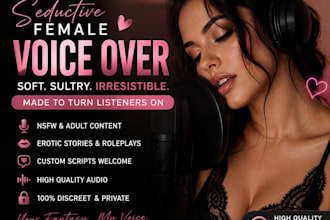 create smooth american female audio for nsfw sfw asmr erotic flirty voice