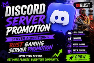 discord server promotion, server advertising rust gaming server promotion grow