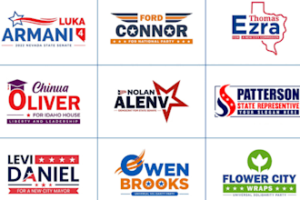 design ultimate political flyer, logo banner, postcard, for election campaign