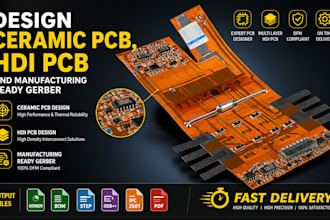 design ceramic pcb, hdi pcb and manufacturing ready gerber