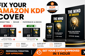 fix, resize, and optimize your book cover for fast approval on KDP