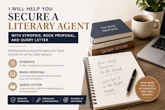 help you secure a literary agent with synopsis, book proposal, and query letter
