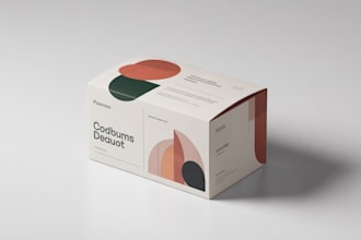 design creative box, pouch and label packaging design