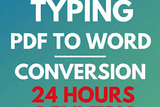 do urdu english typing, PDF to word data entry in 24 hours