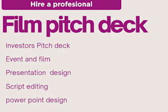 create a cinematic film pitch deck that attracts investors