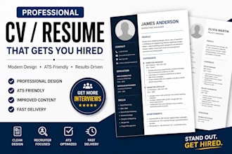 design a professional and modern CV or resume