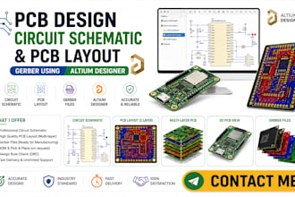 pcb design, circuit schematic, and pcb layout,  gerber using altium designer